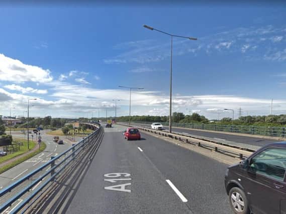 The A19 northbound at Portrack Interchange. Copyright Google Maps.