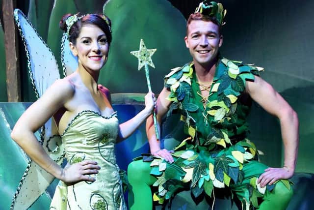Hartlepool actress Victoria Holtom (who plays Tinkerbell) and Ben-Ryan Davies (Peter Pan) get ready for panto season at the Forum Theatre.