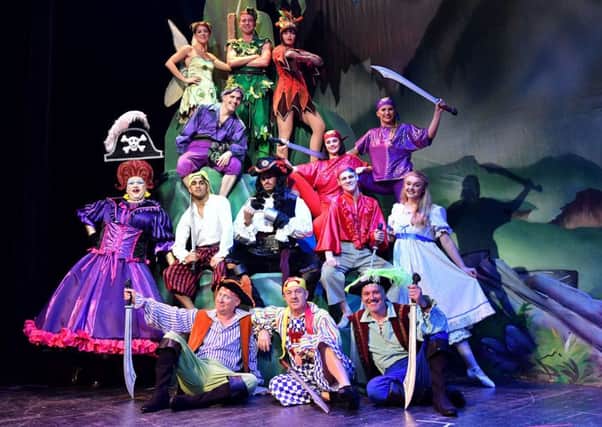 The cast of Peter Pan on stage at the Forum Theatre. Picture by FRANK REID