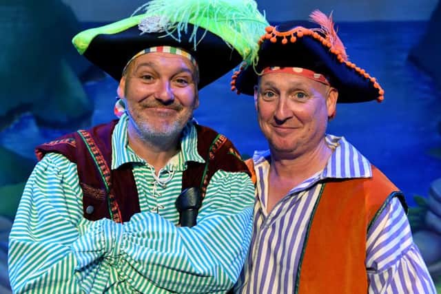 Darren (left) and Bob who are playing Pegleg and Starkey respectively in Peter Pan at the Forum Theatre. Picture by FRANK REID