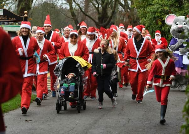 The annual Santa Run in Ward Jackson Park, Hartlepool, on Sunday, December 2.