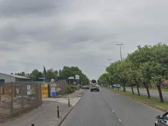 The A689 was closed after a crash in Belle Vue Way, Hartlepool, on Tuesday morning.