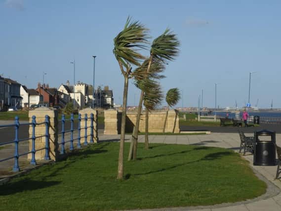Strong winds are set to hit Hartlepool on Friday.
