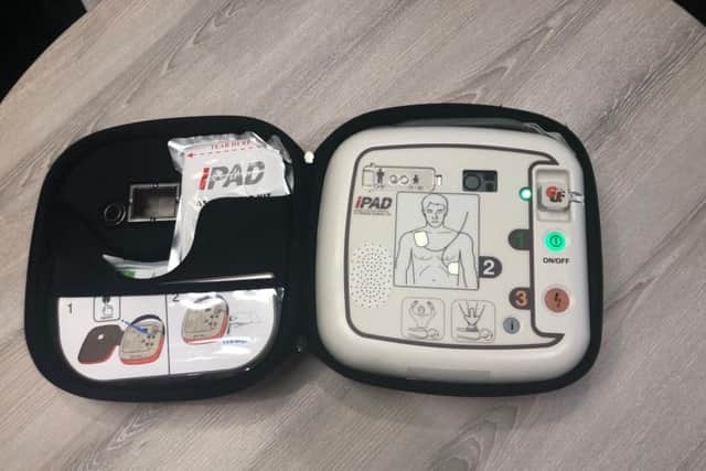 A defibrillator.