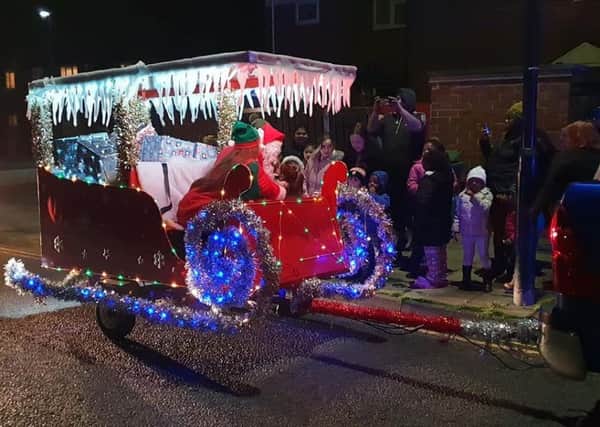 Santa delights children during Hartlepool Round Table's Santa Run of the town.
