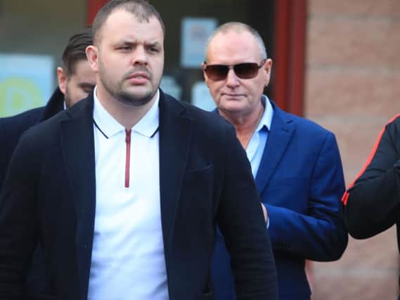 Gazza arrives at Peterlee Magistrates' Court. Picture: PA.