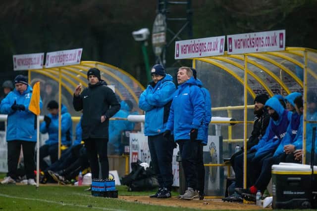 "Hartlepool manager, Richard Money" watching during the The Buildbase FA Trophy match between Leamington and Hartlepool United at the Phillips 66 Community Stadium, Leamington Spa on Saturday 15th December 2018. (Credit: Alan Hayward | Shutter Press)
Â©Shutter Press
Tel: +44 7752 571576
e-mail: markf@mediaimage.co.uk
Address: 1 Victoria Grove, Stockton on Tees, TS19 7EL