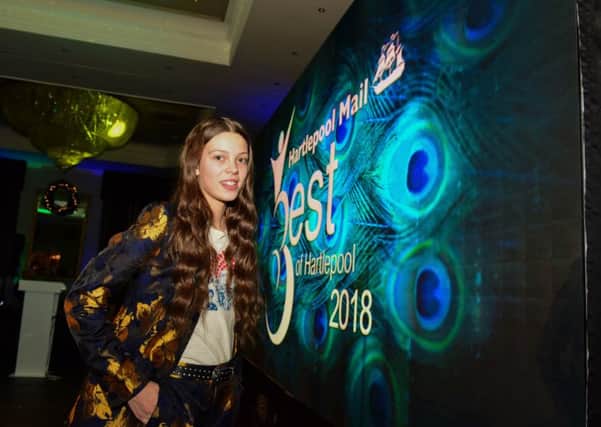 Teenage singer Courtney Hadwin has signed a record deal. Courtney pictured at the Mails Best of Hartlepool Awards last month.