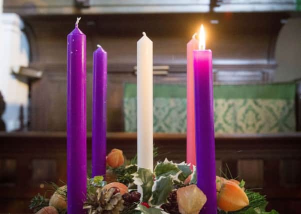 Advent candles.
