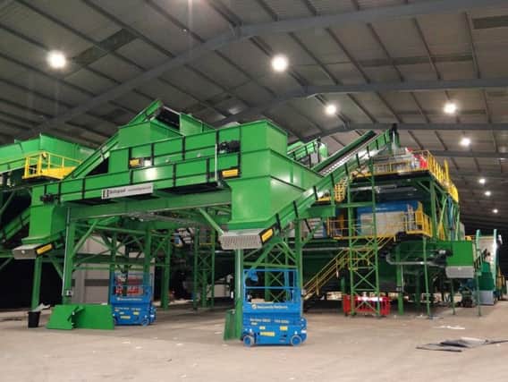 The inside of Ward Recycling's new Hartlepool plant.