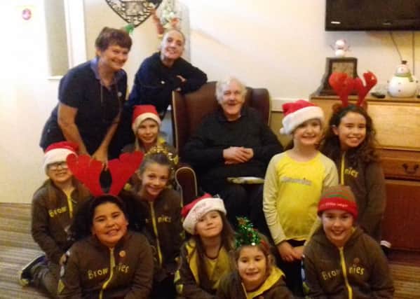 Dinsdale Lodge received a Christmas visit from these Hartlepool Brownies.