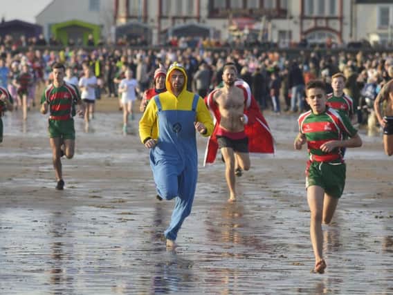 Brave dippers take the plunge in Seaton Carew