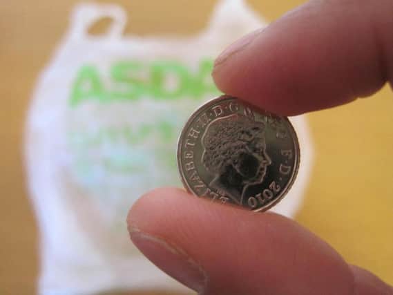 The current 5p per bag charge will be doubled and will apply at all shops, not just large retailers.