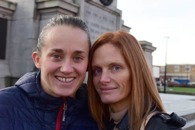 Abbi Morrow (left) who has been given a MBE for incredible work at the Afghan National Army Officer Academy in Kabul pictured with wife Jacqueline Morrow.
