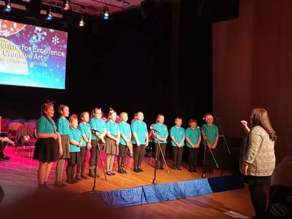 Choir from Barnard Grove Primary School at the event.