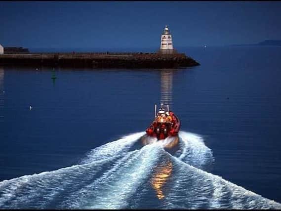 Hartlepool RNLI inshore lifeboat and volunteer crew heading out to sea. Picture Tom Collins/RNLI.