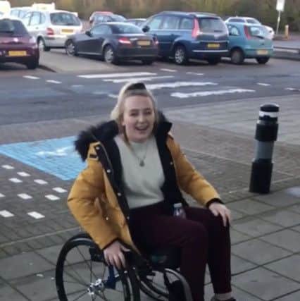 Shauna-Leigh Winspear gets to grips with life in a wheelchair to raise money for Help for Heroes.
