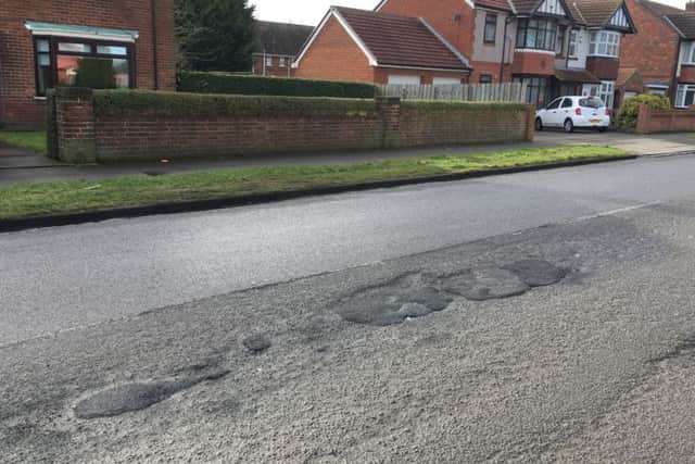 Potholes in Brierton Lane last year