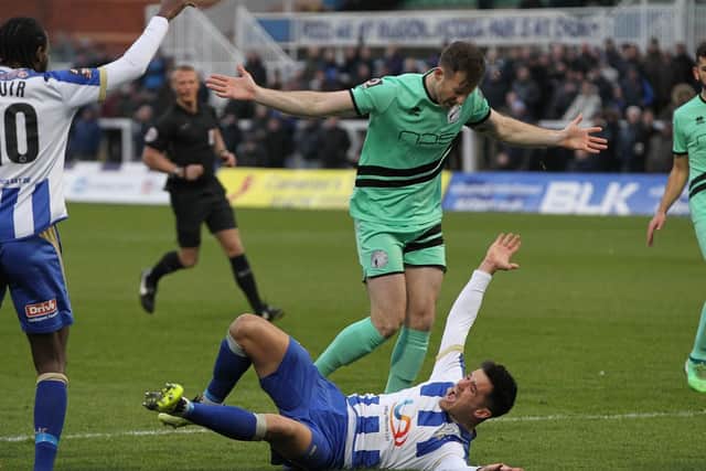 Mike Williamson in action against Hartlepool on New Year's Day.
