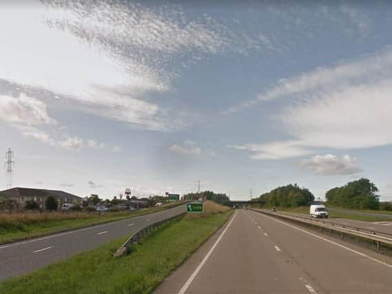A collision close to the Wolviston turn off on the A19 southbound has caused delays. Image copyright Google Maps.