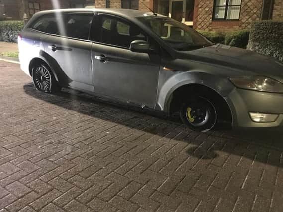 A picture of a silver Ford Mondeo posted on Cleveland and Durham Road Policing Unit's Facebook page.