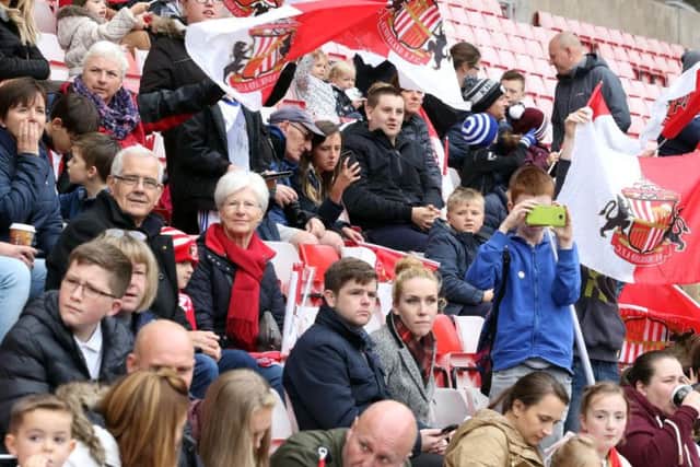 Fans showing support of SAFC