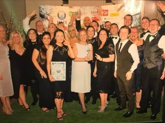The BGL Customer Services Sunderland team celebrate at last year's awards