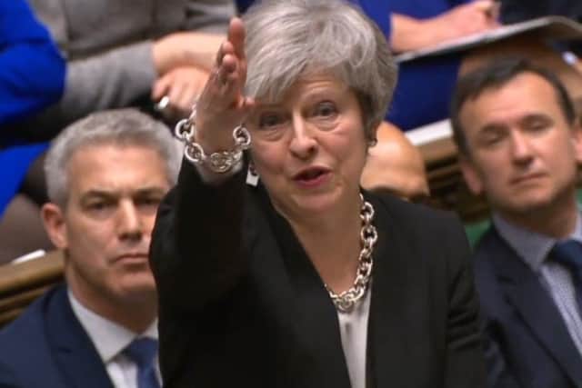 Prime Minister Theresa May speaking about the Government's Brexit deal, in the House of Commons, London. Picture: PA Wire.