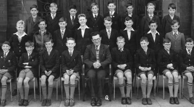 The photograph which shows a class of pupils at West Hartlepool Technical Day School for Boys in 1955.