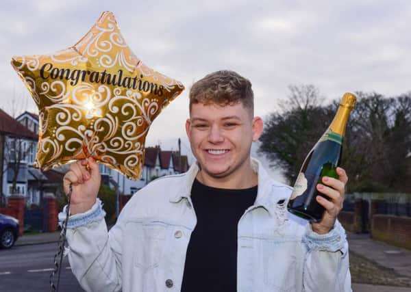 Michael Rice celebrates being chosen to represent the UK in Eurovision.