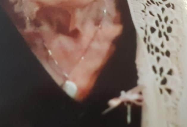A a silver necklace which was among items stolen from the womans home in Lawson Road, Seaton Carew, at around 4pm on Saturday, February 9.