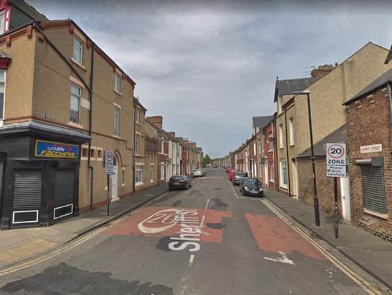 The fire happened inside an unoccupied house in Sheriff Street in Hartlepool last night. Image copyright Google Maps.