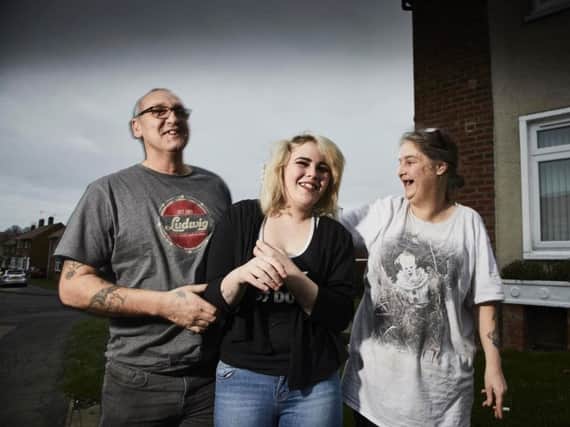 Trevor and Tracy with daughter Tamsyn (centre) who are set to appear in Channel 4's Skint Britain: Friends without Benefits at 9pm on Wednesday, February 13.