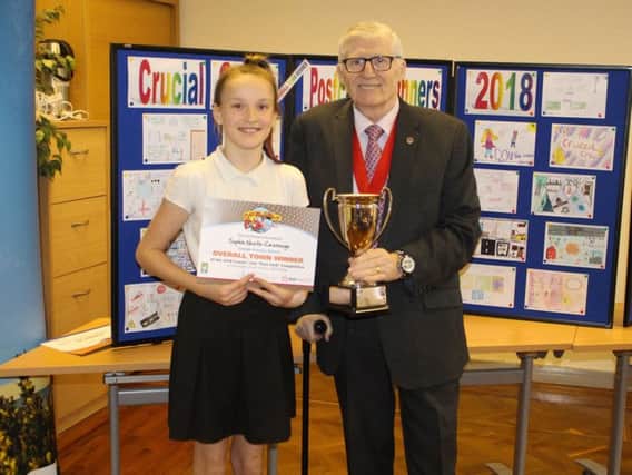 Overall town winner Sophie Neath-Crannage from Grange Primary School.