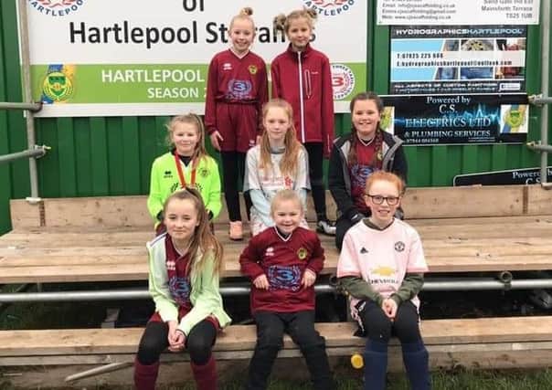 Girl players for Hartlepool St Francis FC