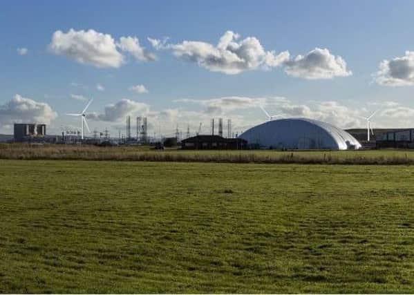 A visualisation purports to show how the three wind turbines would look when viewed from Seaton Carew Sports Club.