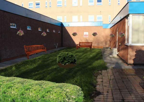 The intended patient area at the University Hospital of Hartlepool that is to be created as part of a pledge to go smoke free on site.
