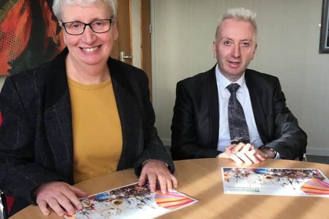 Gill Alexander, the chief executive of Hartlepool Borough Council, and council leader Christopher Akers-Belcher.