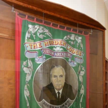 The 1966 banner is on display inside Horden Social Welfare Centre.