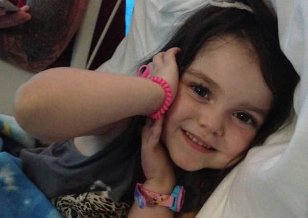 Little Lyla O'Donovan is waiting for an operation to remove a brain tumour.