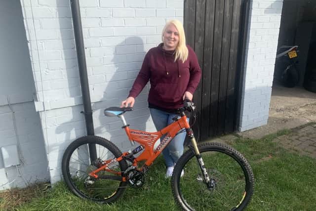 Vicky Aylett's best friend Ashley Jobling who is taking part in a 197-mile bike ride to raise money for a memorial bench.