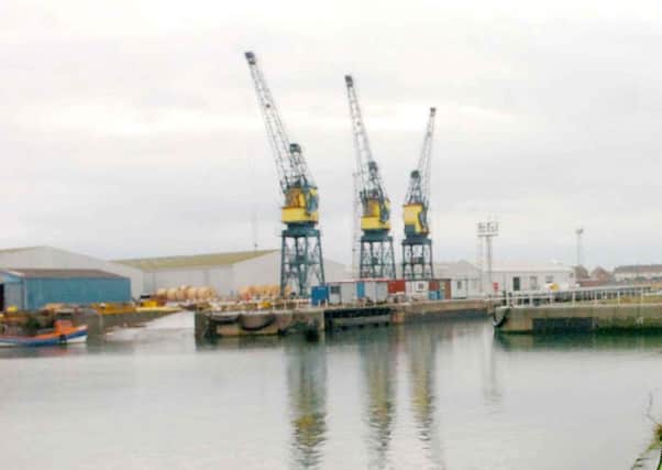The North Basin at the Port of Hartlepool.