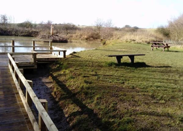 The new viewing platform and picnic tables at Summerhill Country Park.