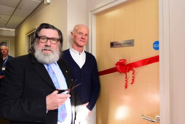 Actor Ricky Tomlinson opening the new food bank extension at Community House, Yoden Road, Peterlee, on Saturday, with Malcolm Fallow (right) CEO East Durham Trust.