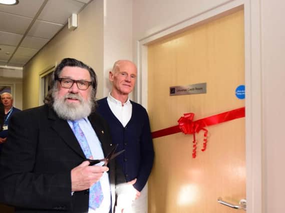 Actor Ricky Tomlinson opening the new food bank extension at Community House, Yoden Road, Peterlee, on Saturday, with Malcolm Fallow (right) CEO East Durham Trust.