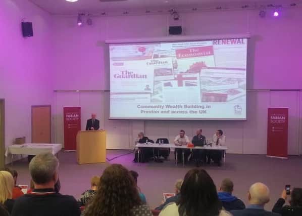 The event on community wealth building organised by Hartlepool Fabian Society at the college of further education.