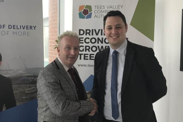 Hartlepool Borough Council leader, Coun Christopher Akers-Belcher and Tees Valley Mayor Ben Houchen.