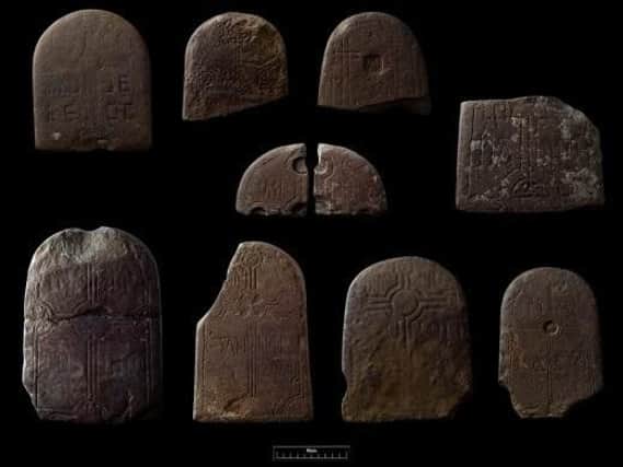 Key finds at the Hartlepool exhibition include three recently discovered 'namestones' - commemorative carvings that bear the names of Anglo-Saxons who lived through the height of the Viking raids.