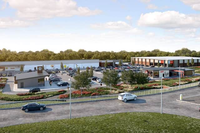 Artistic impression of the retail plans for the former East Durham College site in Peterlee. Picture credit: Vector Design Concepts and the Harris Partnership
.