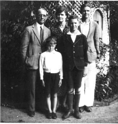 Jonty and Mary with their three sons in their backyard at Port Kembla in the early 1930s.